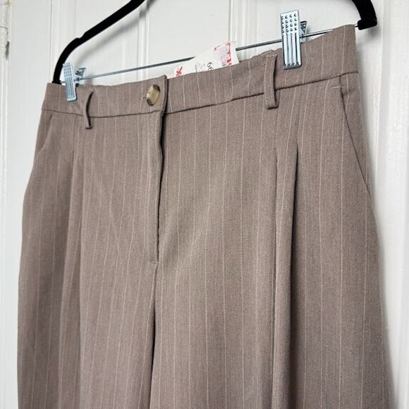 House of Harlow Trousers Womens Large Gray Pleated Wide Leg High Rise NWT - Picture 2 of 10